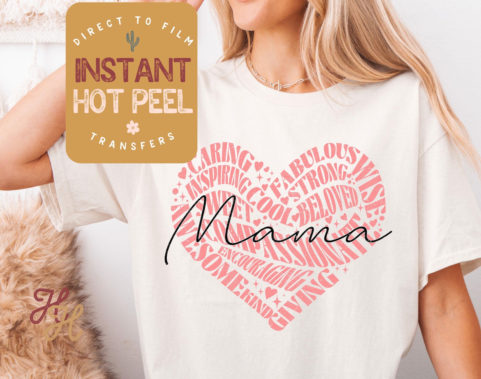Mama Strong Transfer Print, Mother's Day DTF, Ready to Press Shirt Transfers, Trendy Mom DTG Heat Transfer, Mama Instant Peel Hot Press