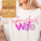 Spoiled Wife Transfer Print, Mother's Day DTF, Ready to Press Shirt Transfers, Trendy Mom DTG Heat Transfer, Mama Instant Peel Hot Press