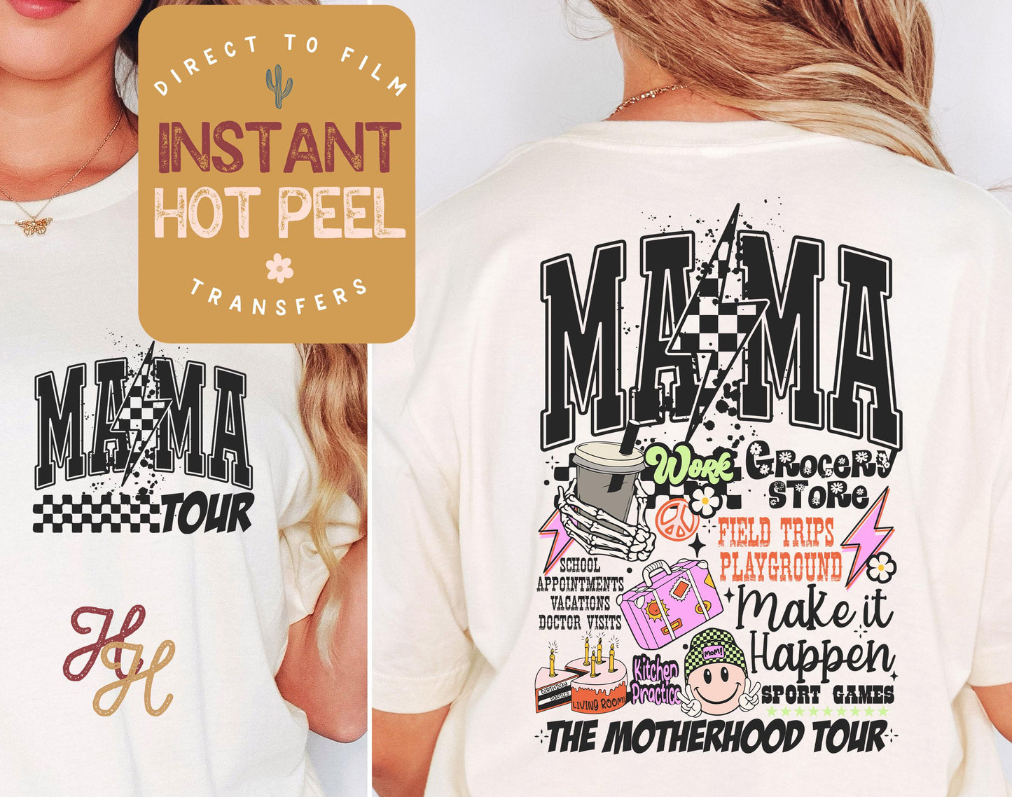 Mama Tour DTF Transfer, Mothers Day Ready to Press Transfer, Back & Pocket Faith Direct to Film Prints, Bulk DTF, Ready for Press DTG Film