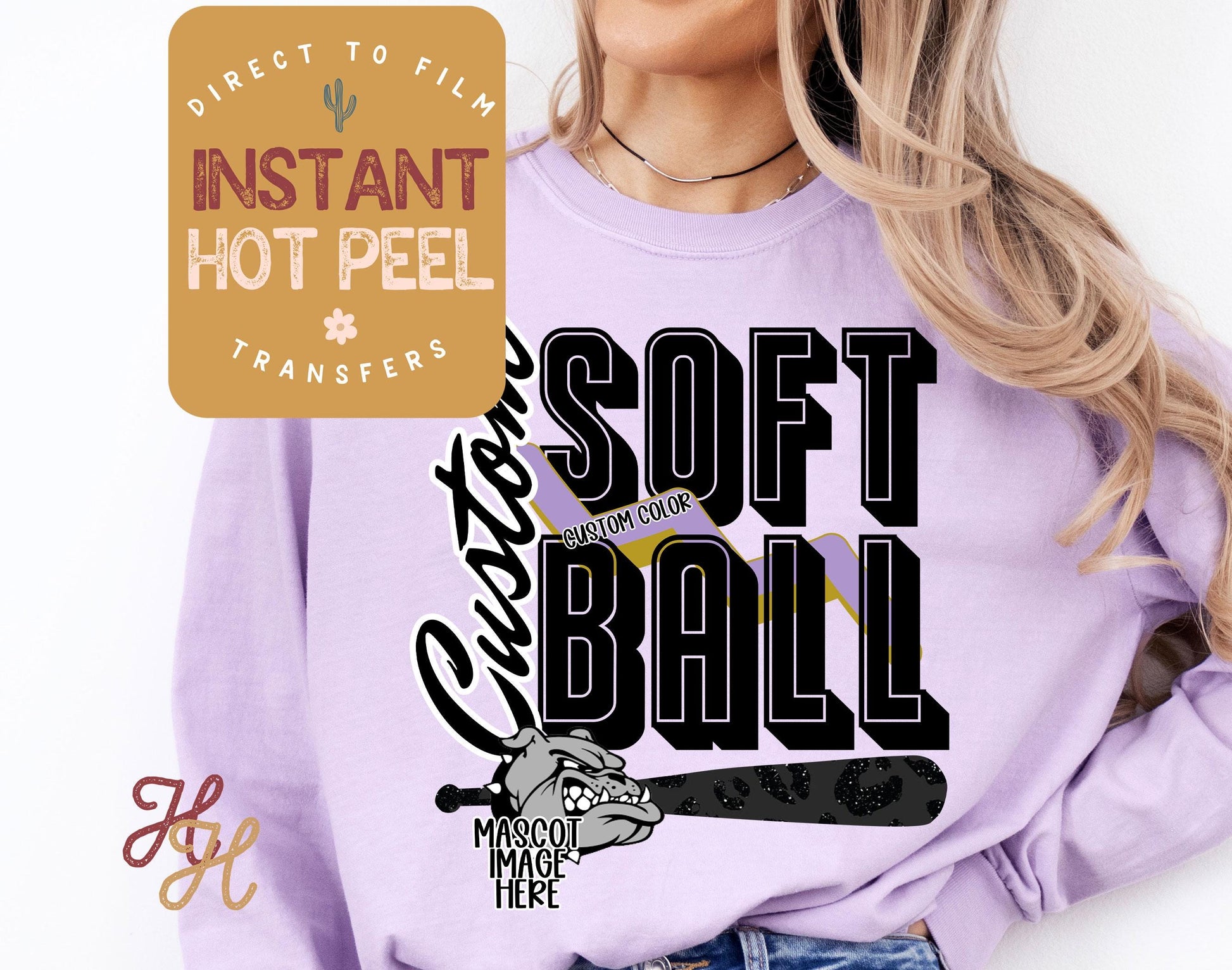 Bulldogs Mascot dtf Transfers, Custom Softball DTF Transfer, Ready to Press Transfer, Team Pride Direct to Film, Bulk Transfers, DTG Sheets