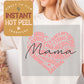 Mama Strong Transfer Print, Mother's Day DTF, Ready to Press Shirt Transfers, Trendy Mom DTG Heat Transfer, Mama Instant Peel Hot Press
