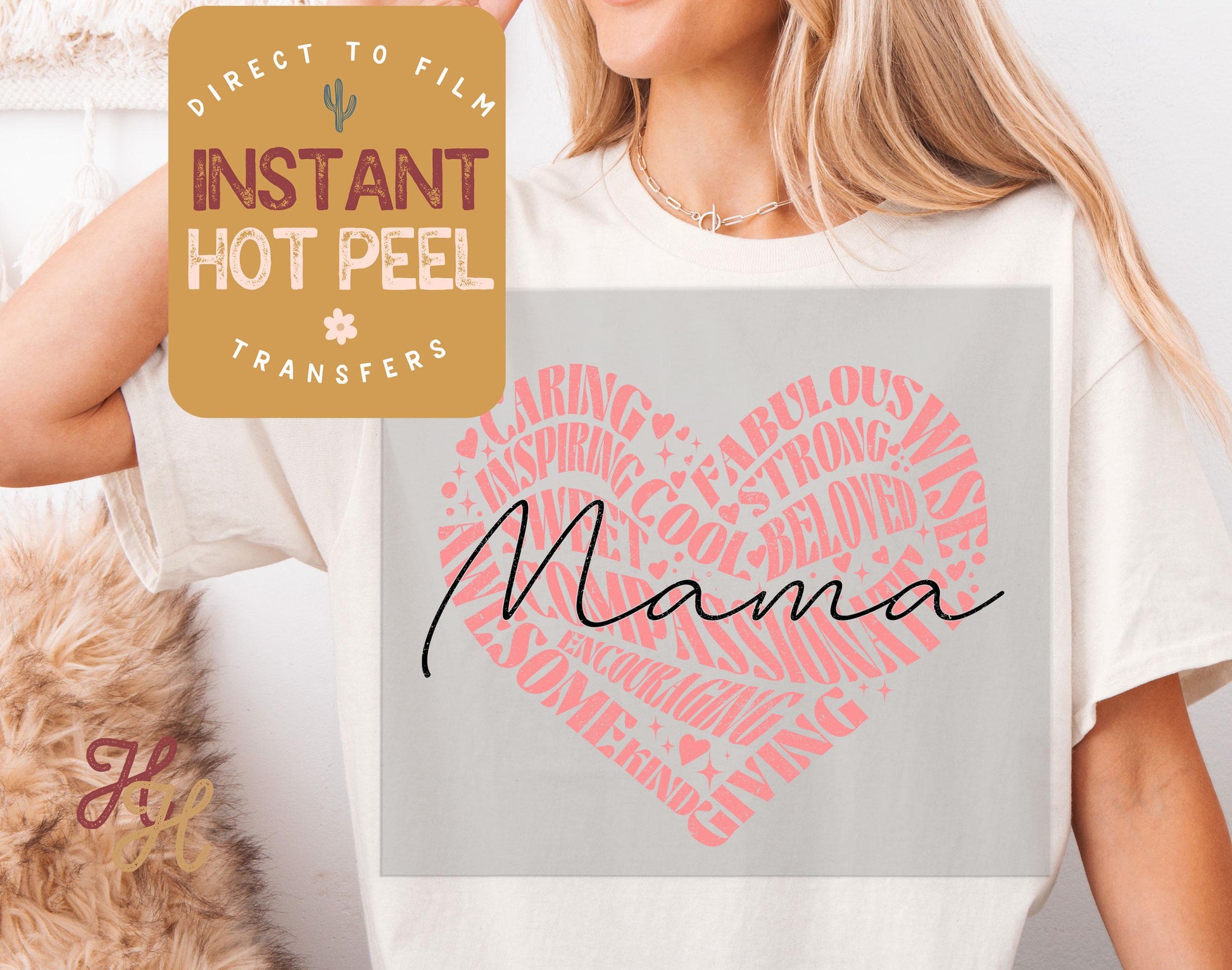 Mama Strong Transfer Print, Mother's Day DTF, Ready to Press Shirt Transfers, Trendy Mom DTG Heat Transfer, Mama Instant Peel Hot Press