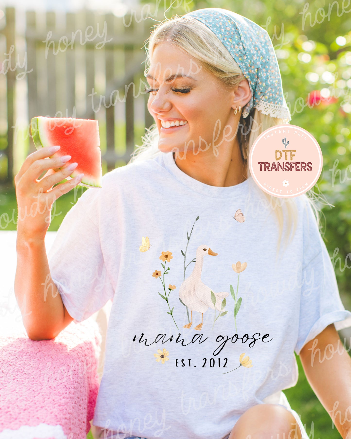 Mama Goose Est Year DTF Transfer Print