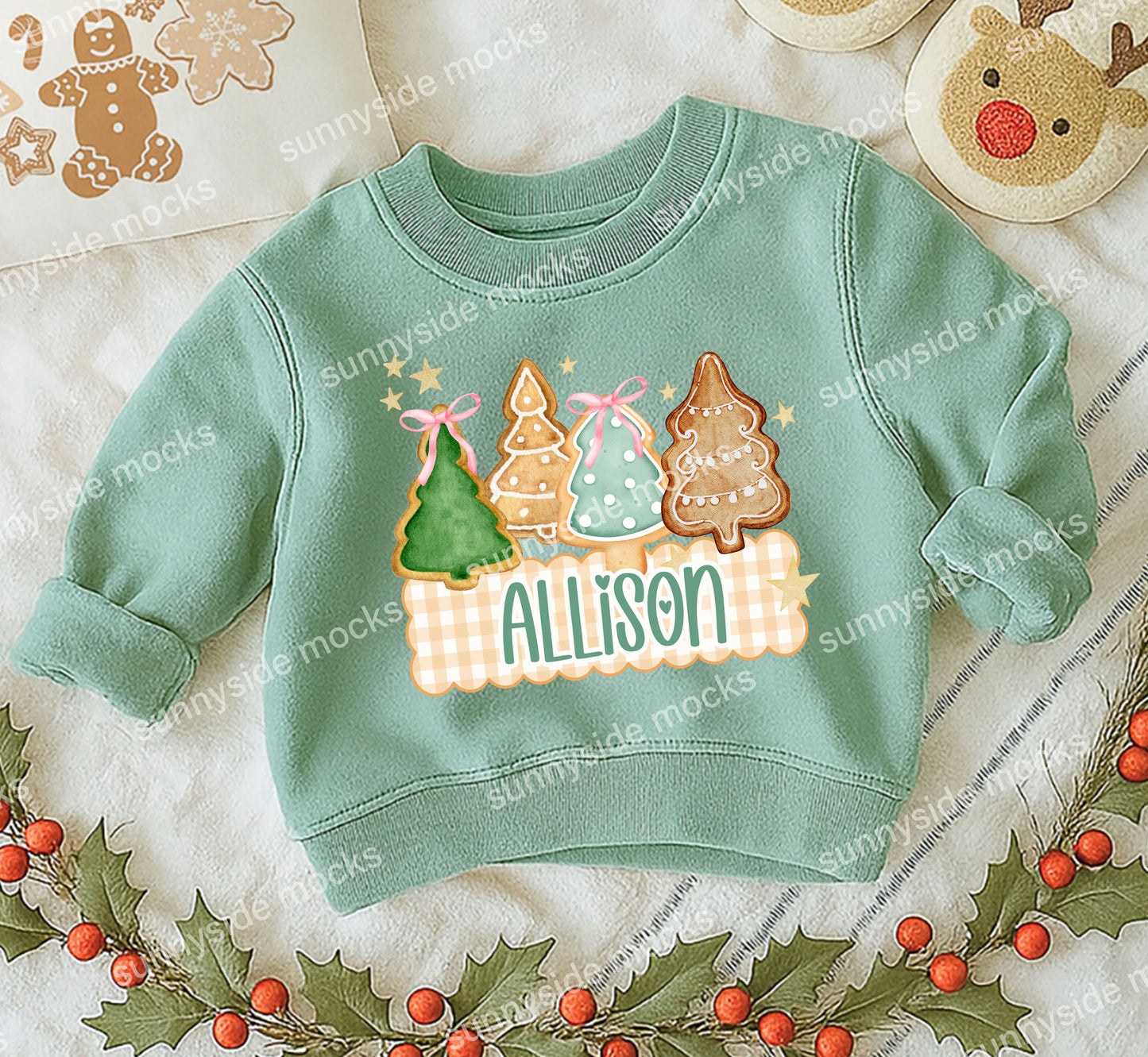 Christmas Sugar Cookie Toddler Name PNG