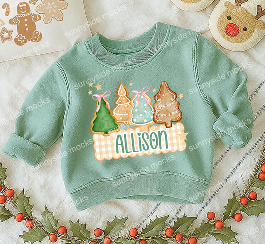 Christmas Sugar Cookie Toddler Name PNG