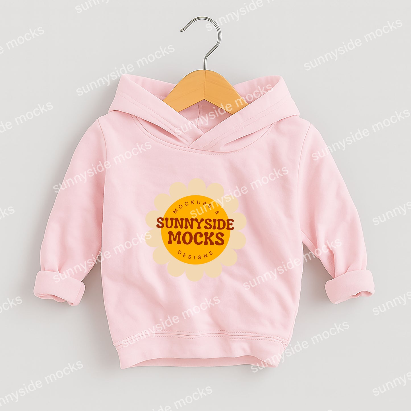 3326 RS Toddler Hoodie Mockup - Pink Hanger