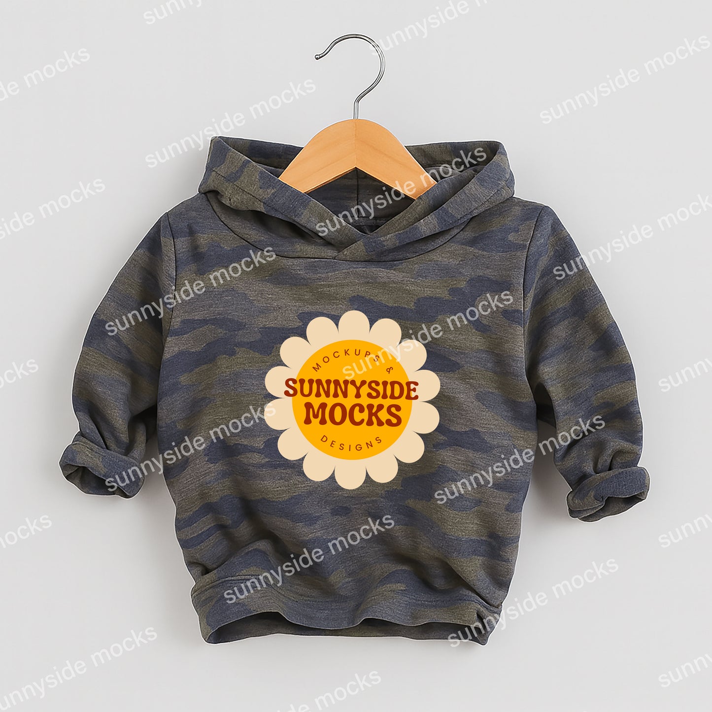 3326 RS Toddler Hoodie Mockup - Vintage Camo