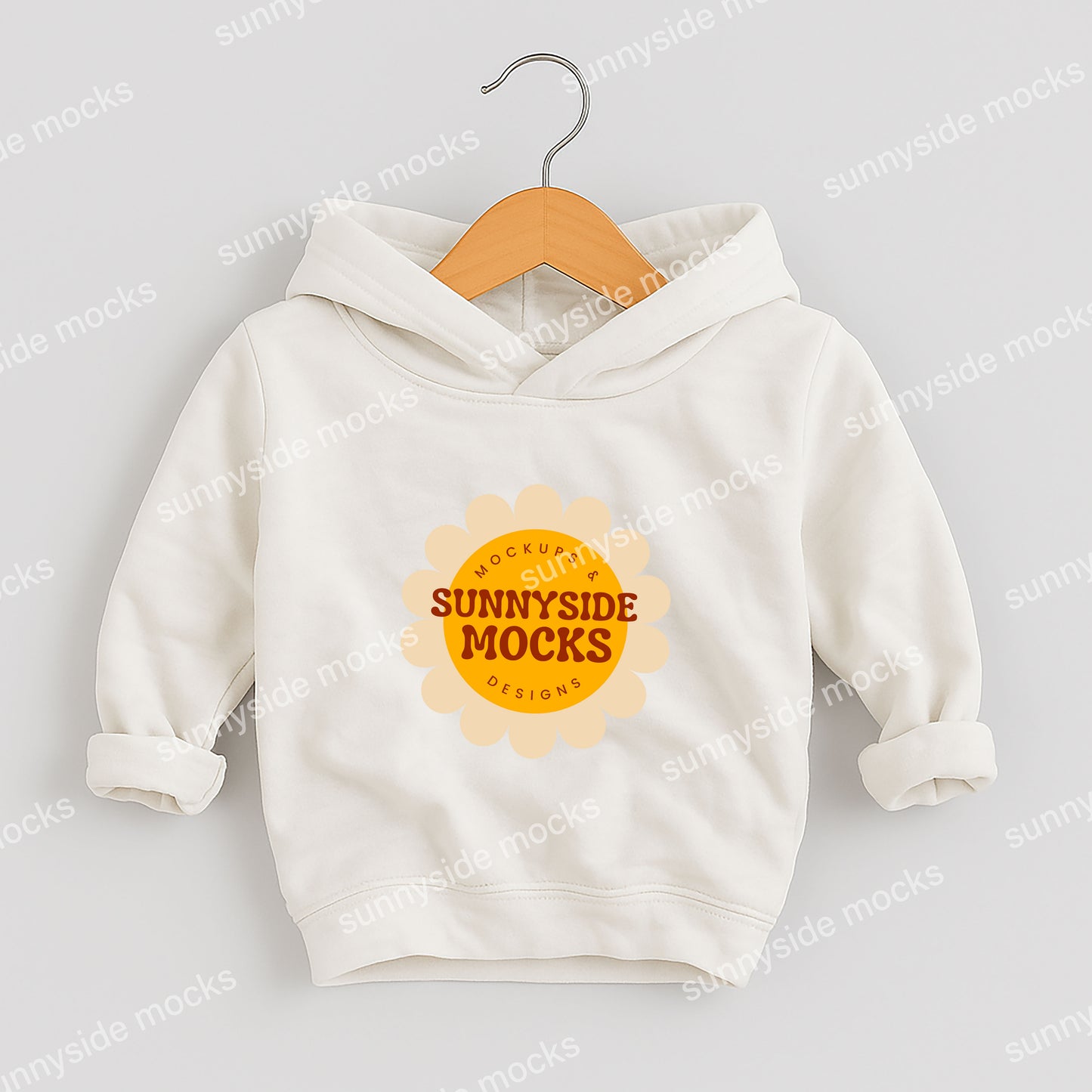 3326 RS Toddler Hoodie Mockup - White Hanger