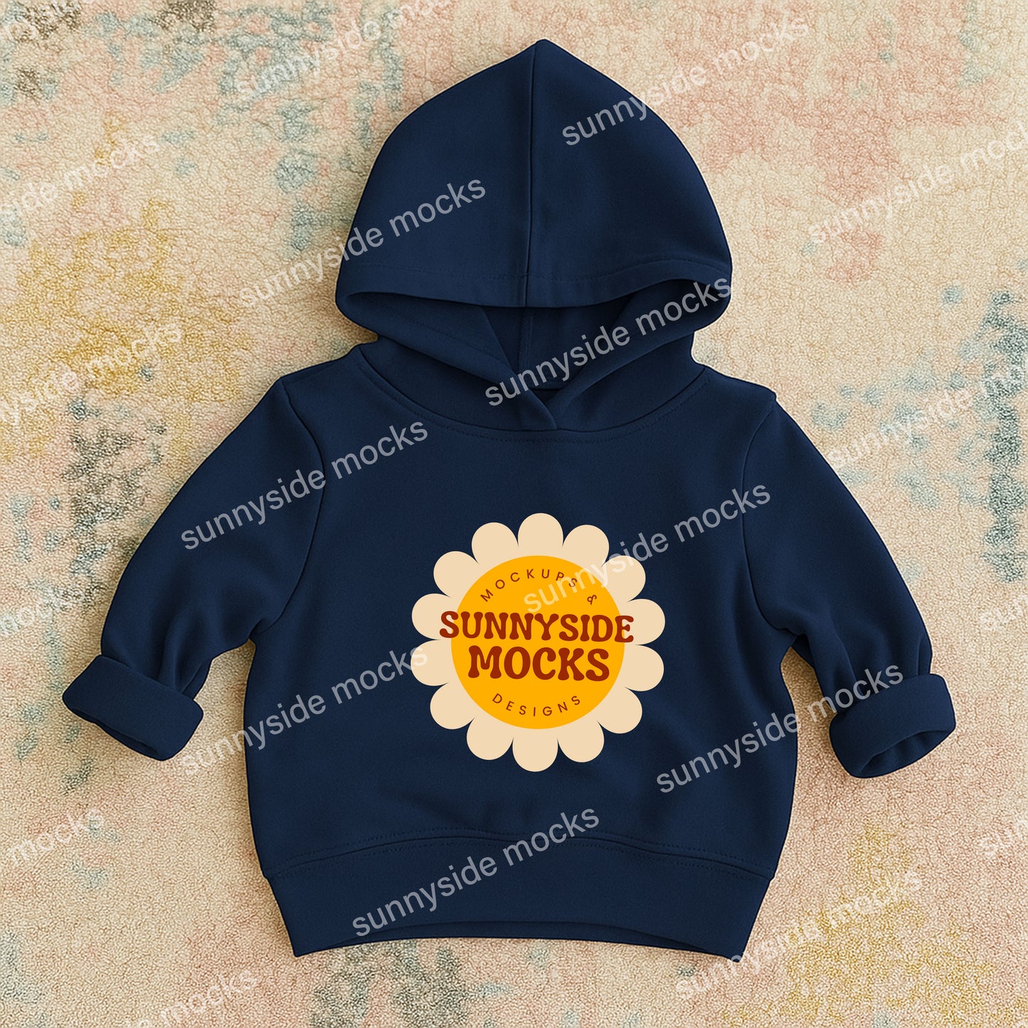 3326 RS Toddler Hoodie Mockup - Navy