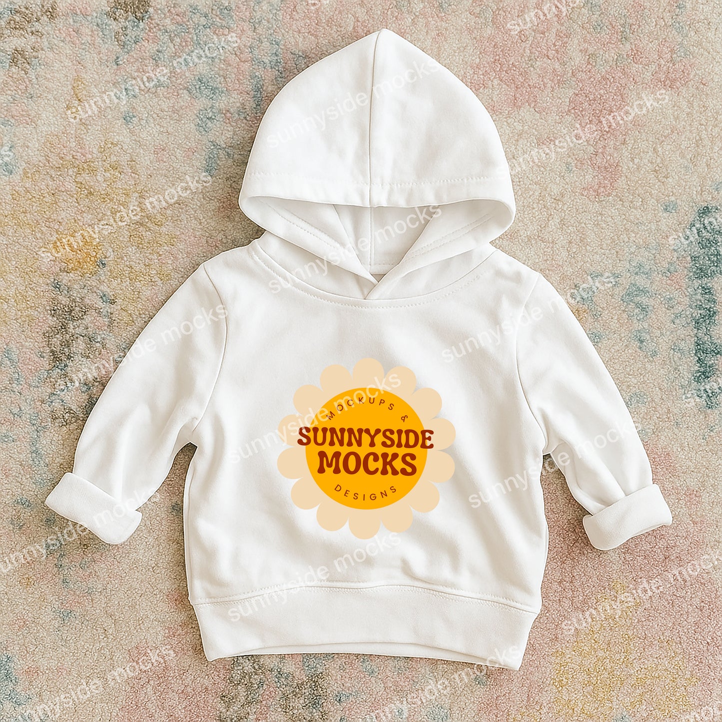 3326 RS Toddler Hoodie Mockup - White